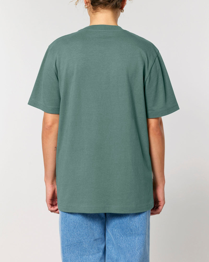 hewn. Womens Organic Cotton Relaxed-Fit T-shirt in Eucalyptus Green