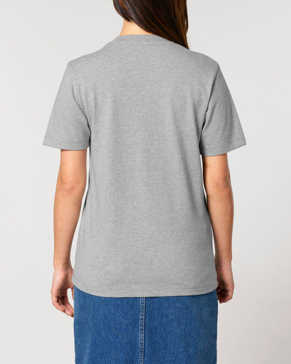 hewn. Womens Organic Cotton Relaxed-Fit T-shirt in Rock Grey Marl
