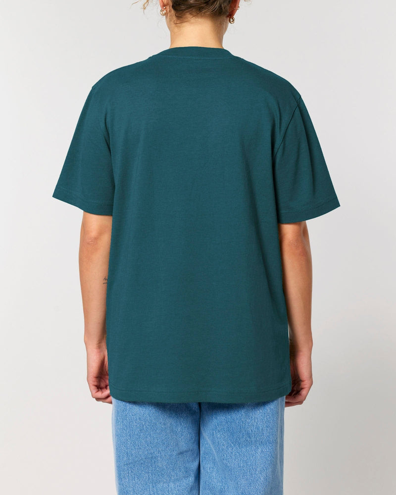 hewn. Womens Organic Cotton Relaxed-Fit T-shirt in Ocean Blue