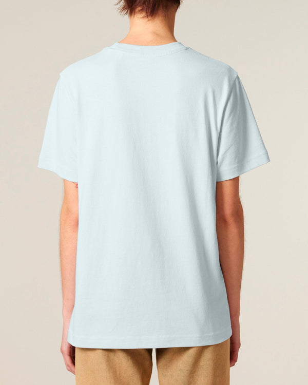 hewn. Womens Organic Cotton Relaxed-Fit T-shirt in Blue Ice