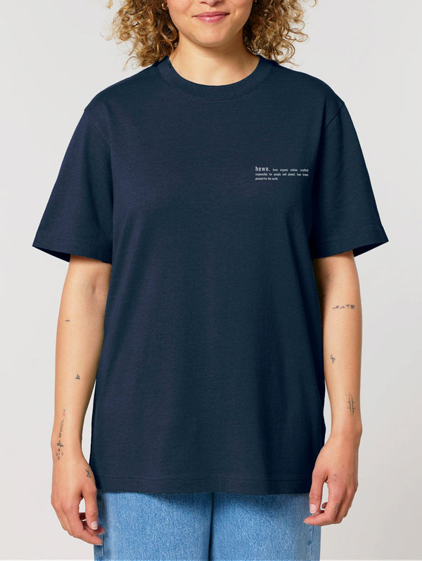 Women's Organic Cotton Relaxed Fit T-Shirt | Midnight Navy Blue