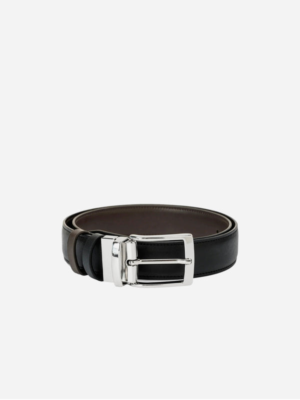 Reversible Vegan Leather Belt | Black & Brown