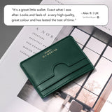 Immaculate Vegan - Oliver Co. London Premium Slim Apple Leather Vegan Cardholder | Forest Green Forest Green