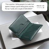 Immaculate Vegan - Oliver Co. London Premium RFID Apple Leather Compact Vegan Wallet | Forest Green Forest Green