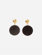 Immaculate Vegan - Rive Claire Charlotte 24ct Gold Plated Stud Earrings | Black & Gold