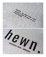 Immaculate Vegan - hewn. Mens Organic Cotton Signature Oversized Hoodie in Rock Grey Marl