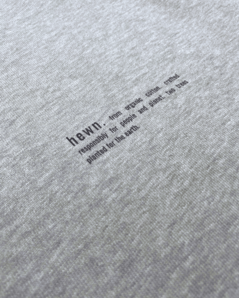 hewn. Womens Organic Cotton Relaxed-fit Sweatshirt in Rock Grey Marl