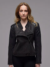 Immaculate Vegan - Eloquere Rockstar Vegan Suede Biker Jacket | Black