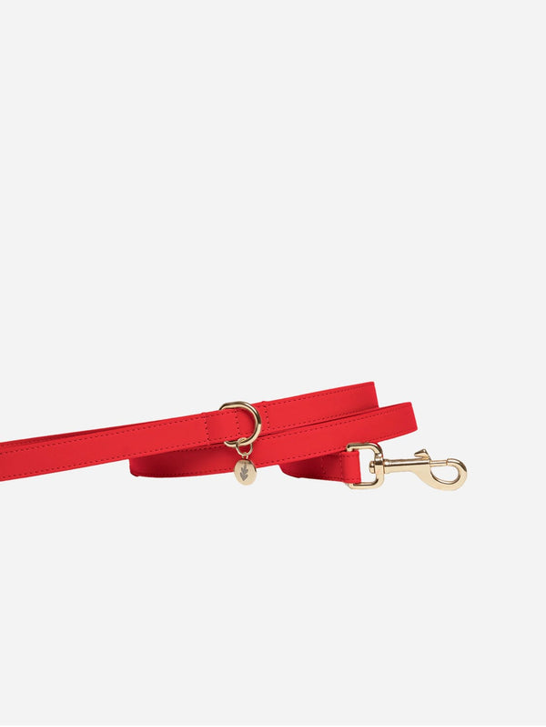 Tails & Bloom Vegan Leather Dog Lead | Rouge