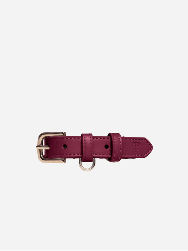 Tails & Bloom Vegan Leather Dog Collar | Mulberry