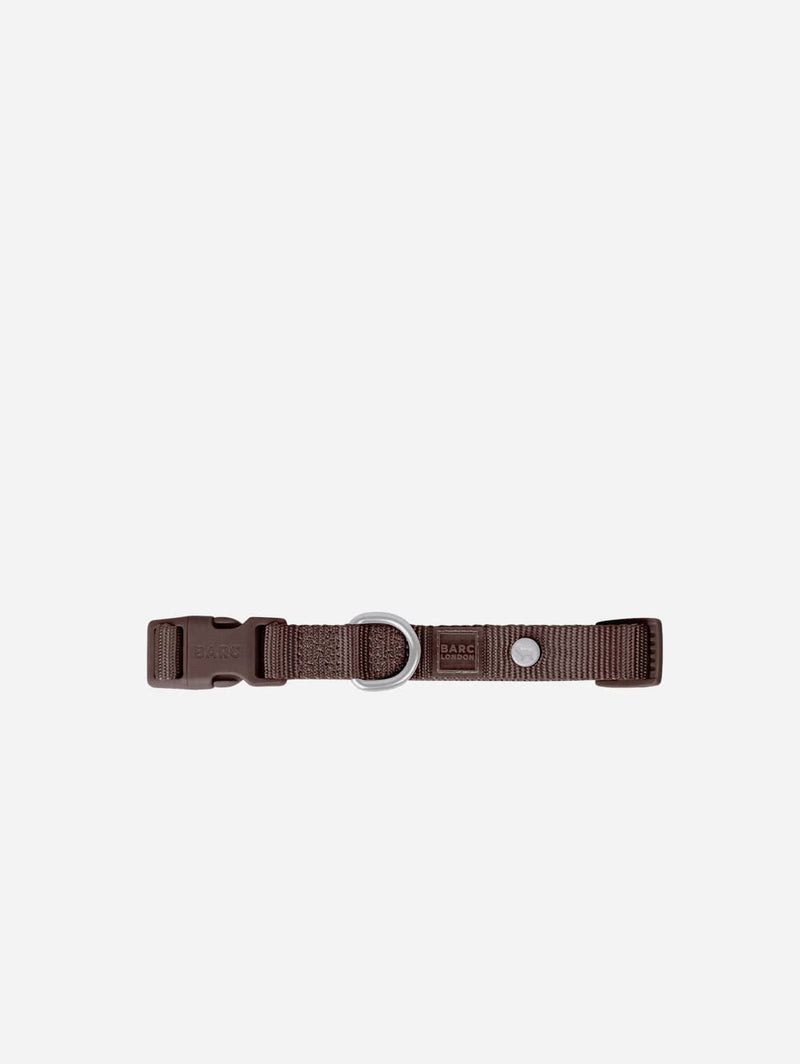 Barc London Essential Nylon Fabric Dog Collar | Russet Brown XS