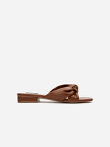 Immaculate Vegan - V.GAN Salsify Women's Vegan Leather Knot Slide Sandals | Tan UK3 / EU36 / US5