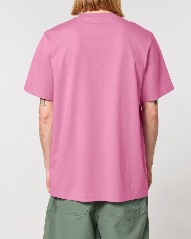 hewn. Mens Organic Cotton Relaxed-Fit T-shirt in Azalea Pink