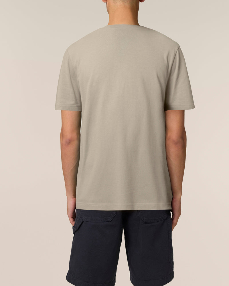 hewn. Mens Organic Cotton Relaxed-Fit T-shirt in Limestone Grey