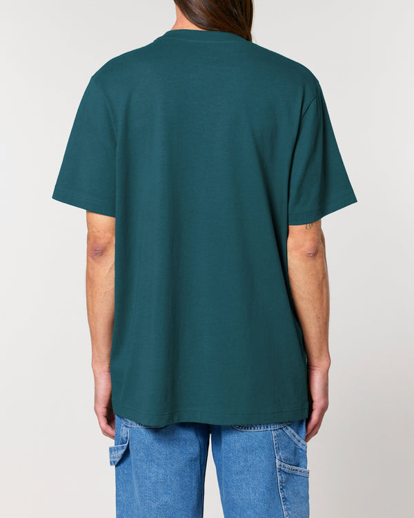 hewn. Mens Organic Cotton Relaxed-Fit T-shirt in Ocean Blue