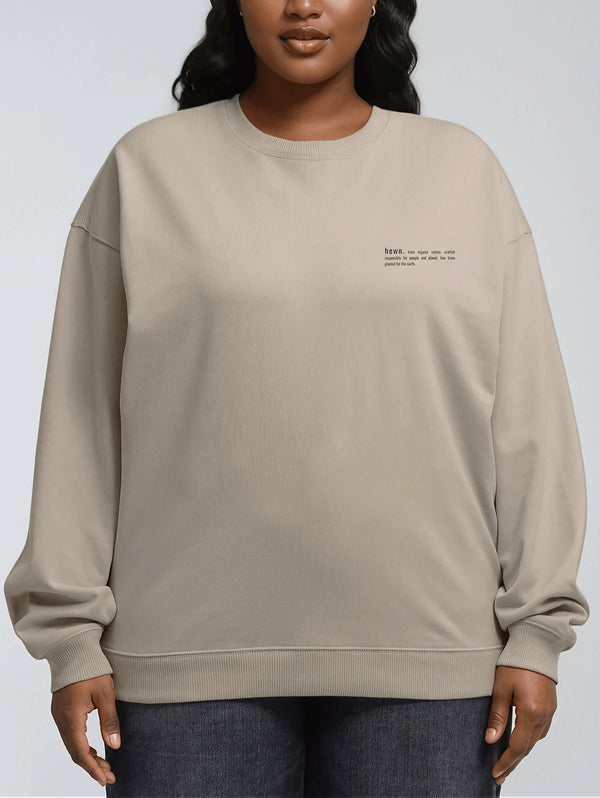 Women's Organic Cotton Signature Oversized Sweatshirt | Limestone Grey