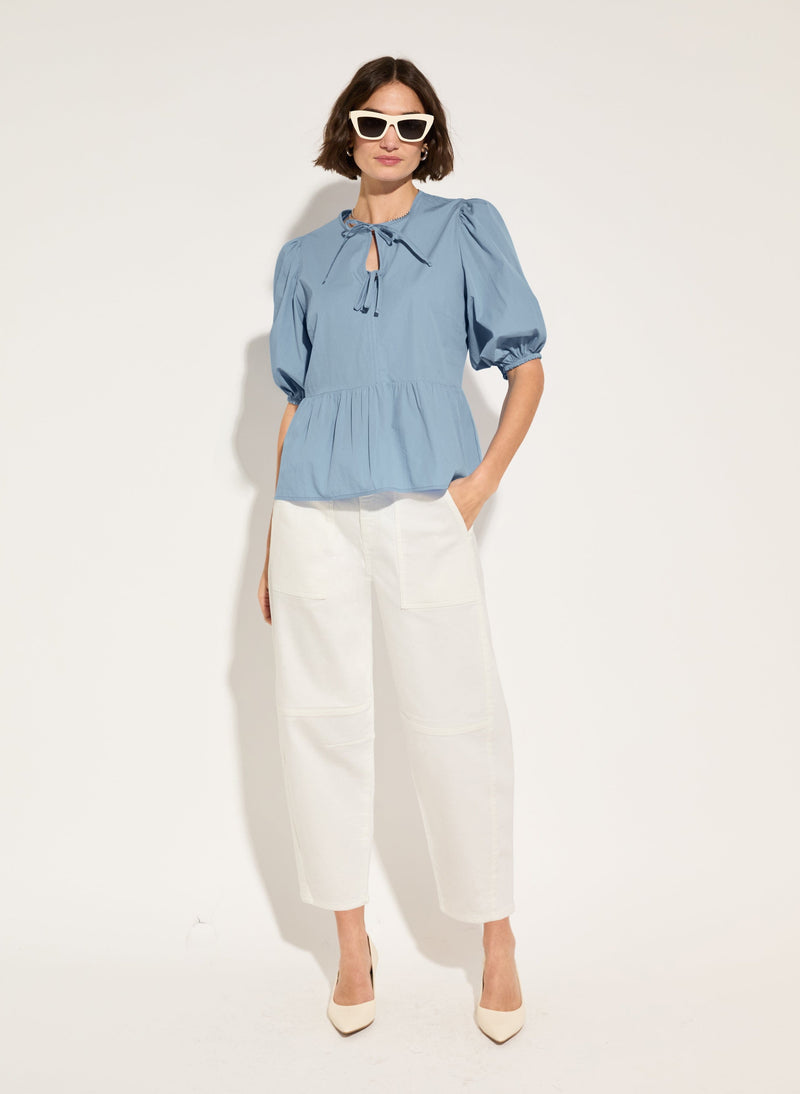 Baukjen Azura Organic Cotton Tie Detail Blouse