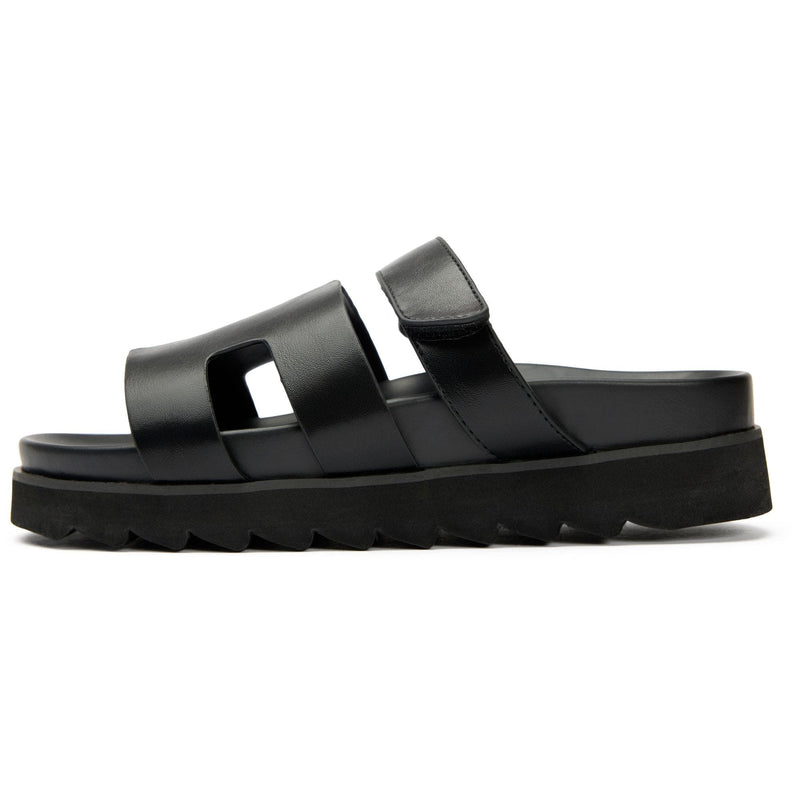 V.GAN Shea Women's Vegan Leather Slide Sandals | Black