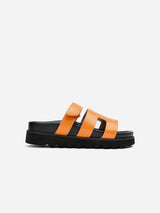 Immaculate Vegan - V.GAN Shea Women's Vegan Leather Slide Sandals | Orange UK3 / EU36 / US5