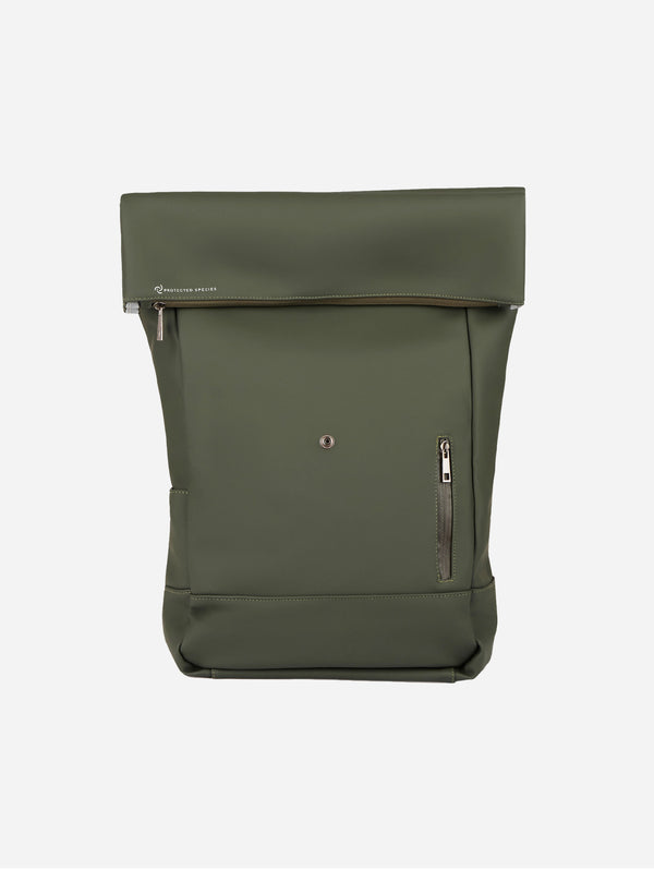 The Waterproof Voyager Recycled PU Backpack | Green