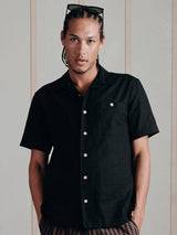 Immaculate Vegan - KOMODO SPINDRIFT - Organic Linen Cotton Shirt - Black