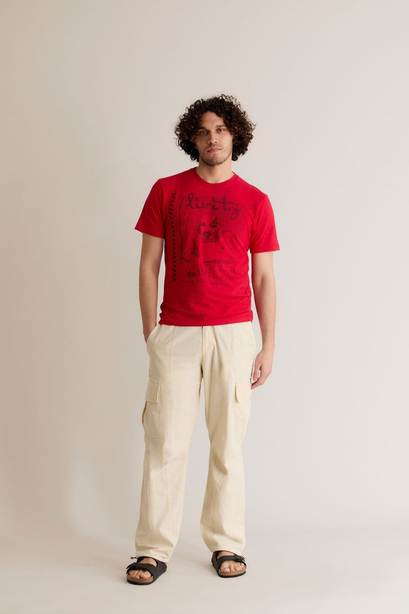 KOMODO SPIRIT - Hemp Tee by LIVITY Red