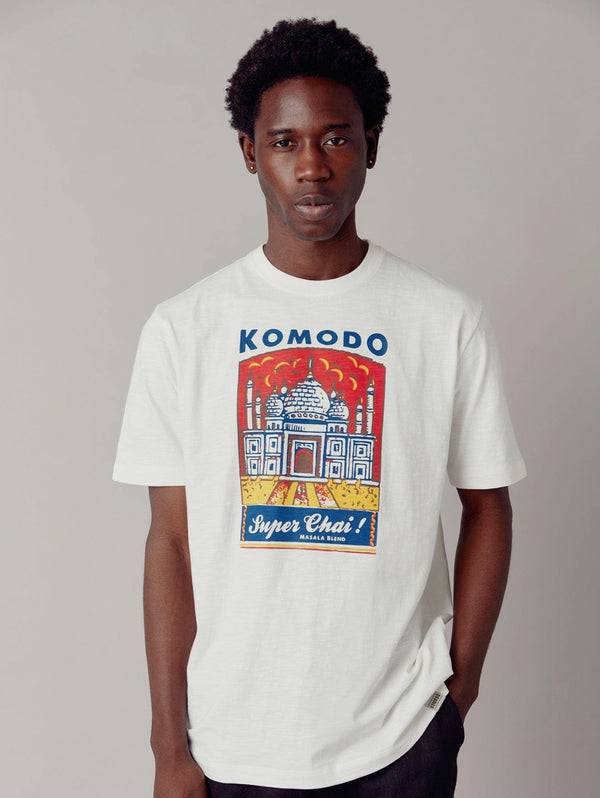 KOMODO Super Chai Men's GOTS Organic Cotton T-Shirt | Off White