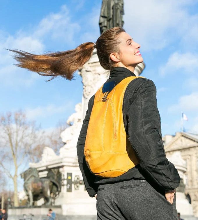 Arsayo The Original Vegan Leather Backpack | Mustard