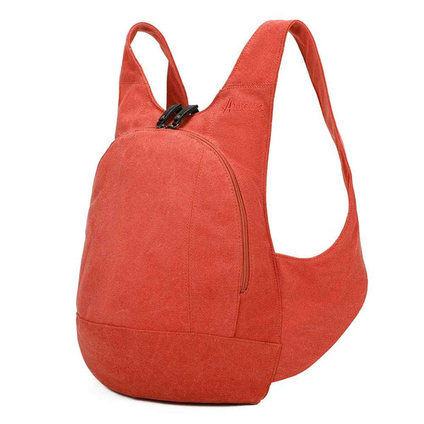 The Summer Vegan Canvas Backpack | Coral
