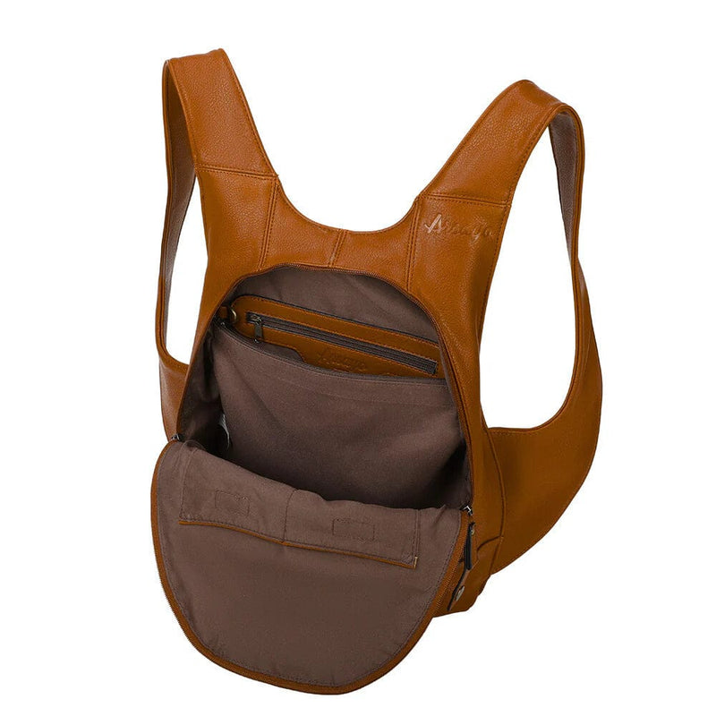 Arsayo The Original Vegan Leather Backpack | Camel