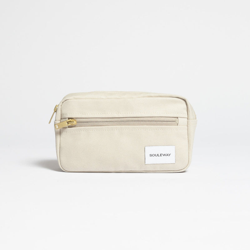 Souleway Natural Cotton Canvas Hip Bag | Multiple Colours Desert Sand