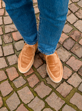 Immaculate Vegan - Women's Velvet Vegan Loafers | Taupe