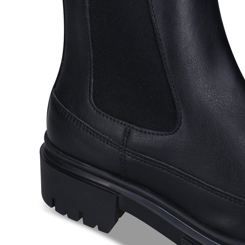 NAE Vegan Shoes Selma Women's Vegan Leather Chelsea Boots | Black