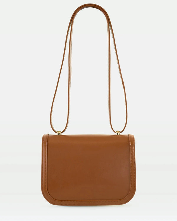 Modher Maya MIRUM® Leather Vegan Crossbody Bag | Brown Saddle