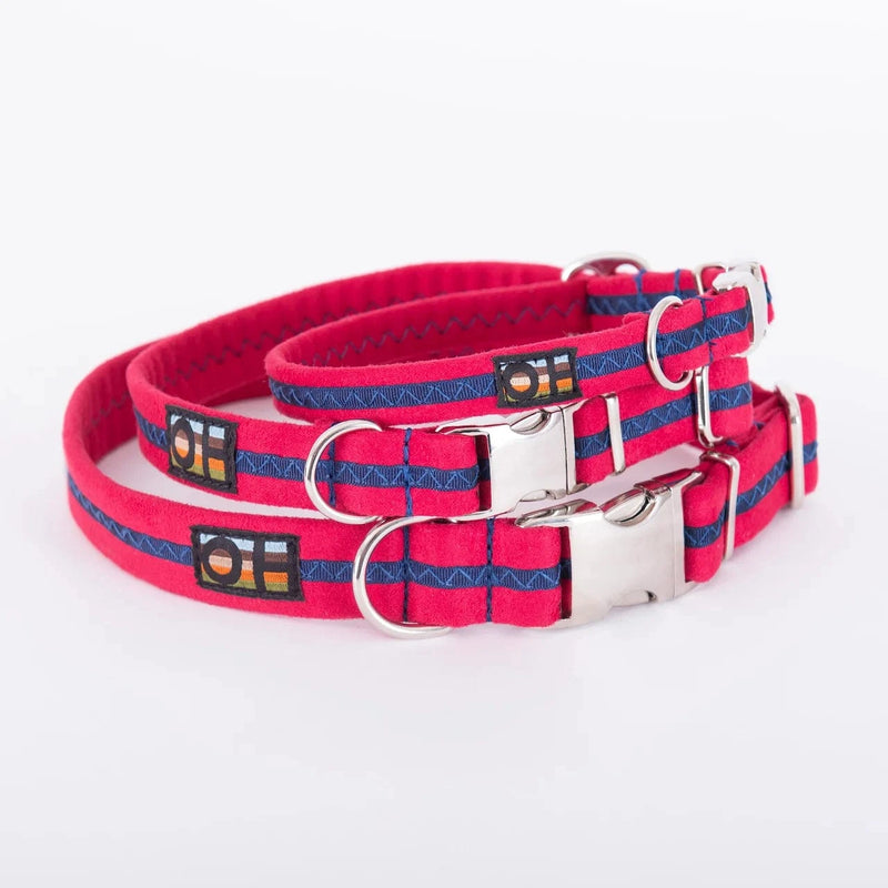 Oscar & Hooch Signature Snap Dog Collar | Multiple Colours Berry Red / S