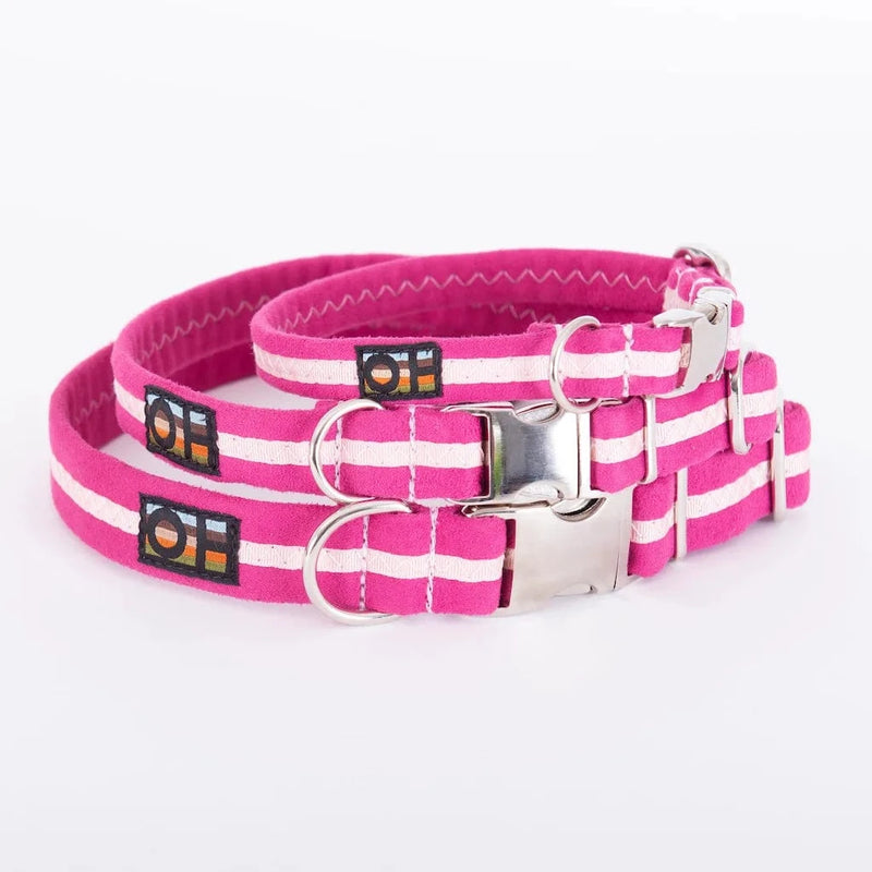 Oscar & Hooch Signature Snap Dog Collar | Multiple Colours Hot Pink / S