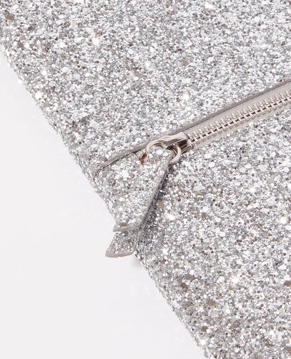 Willa Phoenix The Las Vegas Vegan Leather Glittered Clutch | Platinum