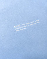 Immaculate Vegan - hewn. Womens Organic Cotton Fitted T-shirt in Sky Blue