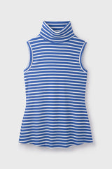 Immaculate Vegan - Sleeveless Striped Ribbed Cotton Roll Neck | Multiple Colours