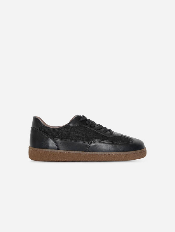 AGAZI Nomad Moon Vegan Wheat & Corn Leather Sneakers | Black