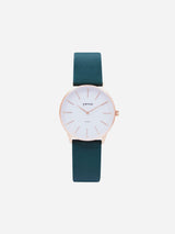 Immaculate Vegan - Votch Solar Classic Appleskin Vegan Leather Watch | Rose Gold & Forest Green