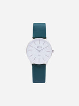 Immaculate Vegan - Votch Solar Classic Appleskin Vegan Leather Watch | Silver & Forest Green