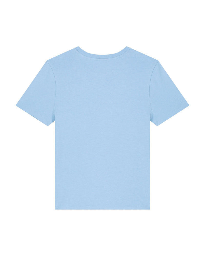 hewn. Womens Organic Cotton Fitted T-shirt in Sky Blue