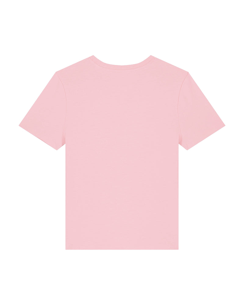 hewn. Womens Organic Cotton Fitted T-shirt in Cherry Blossom Pink