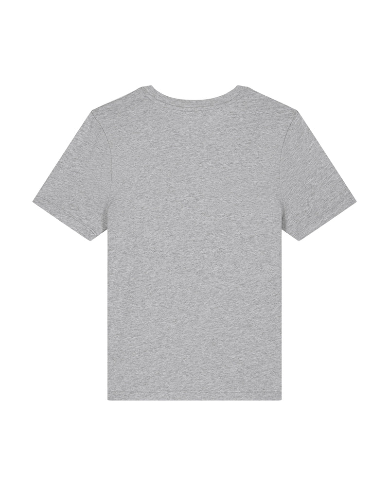hewn. Womens Organic Cotton Fitted T-shirt in Rock Grey Marl