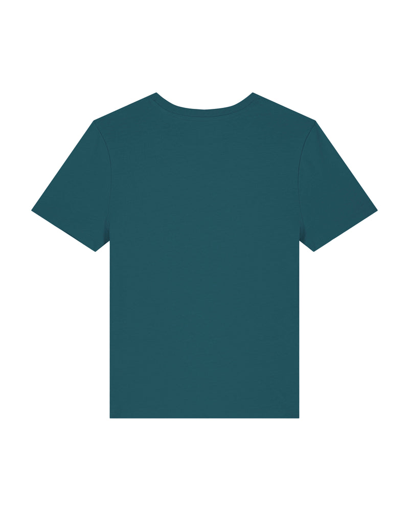hewn. Womens Organic Cotton Fitted T-shirt in Ocean Blue