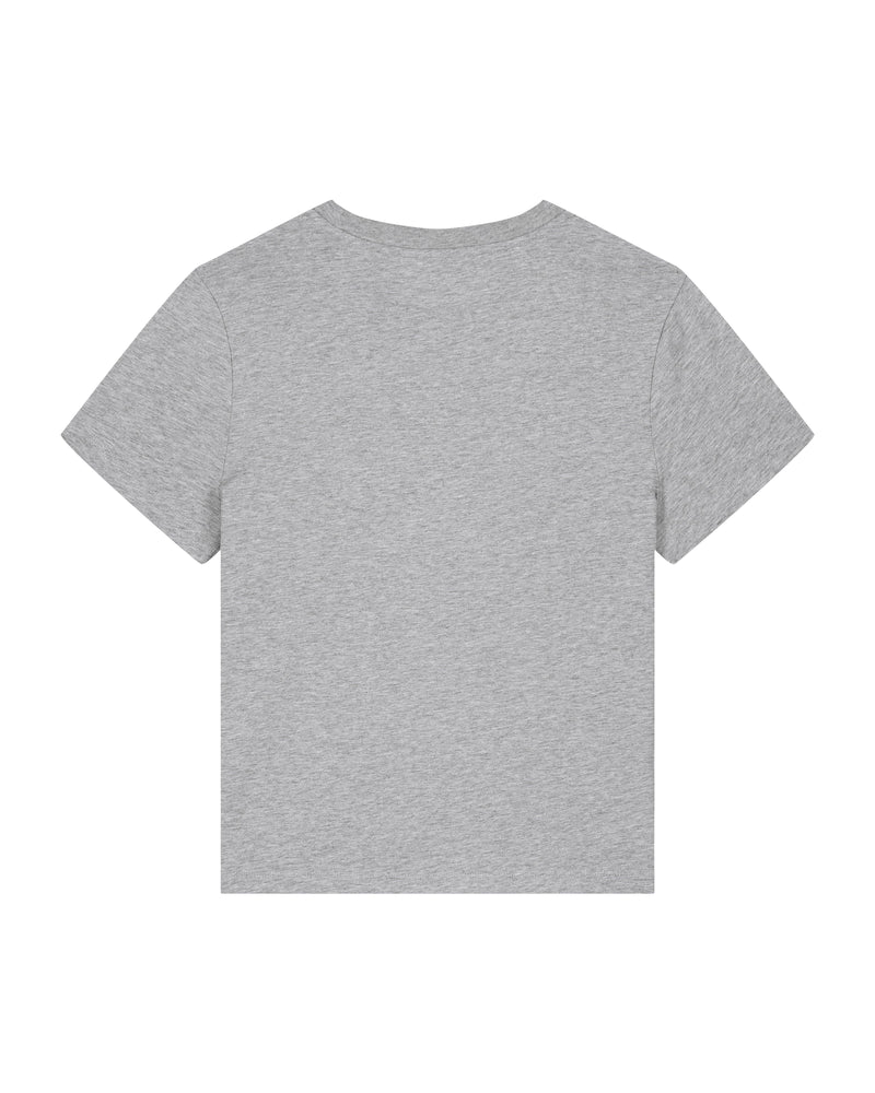hewn. Womens Classic-fit Organic Cotton T-shirt in Rock Grey Marl
