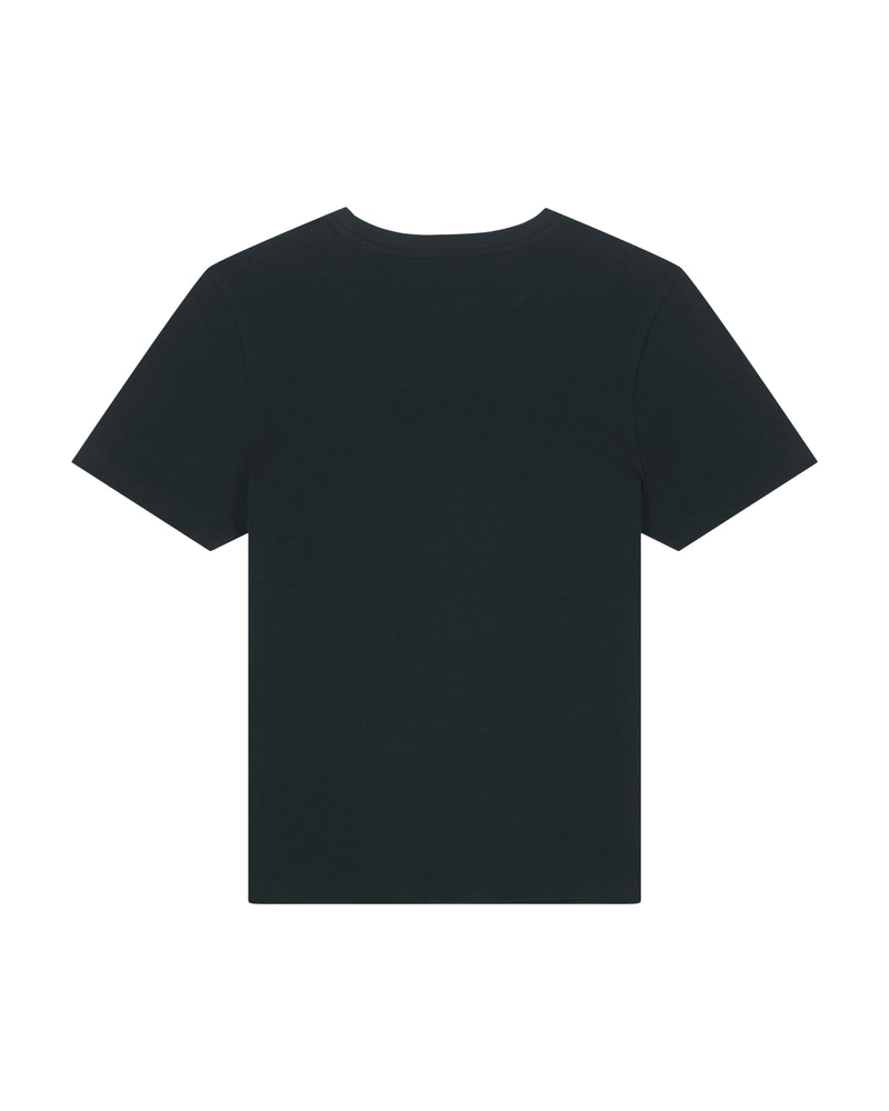 hewn. Womens Organic Cotton Fitted T-shirt in Jet Black