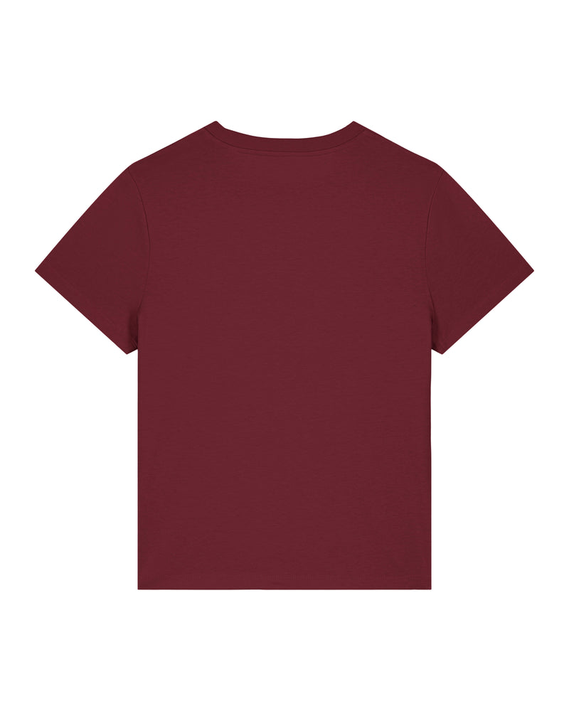 hewn. Womens Classic-fit Organic Cotton T-shirt in Berry Red