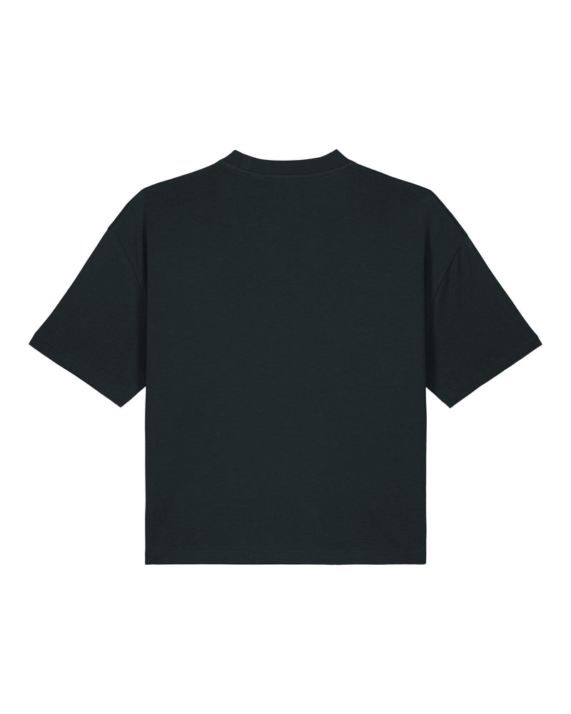 hewn. Womens Organic Cotton Boxy T-shirt in Jet Black